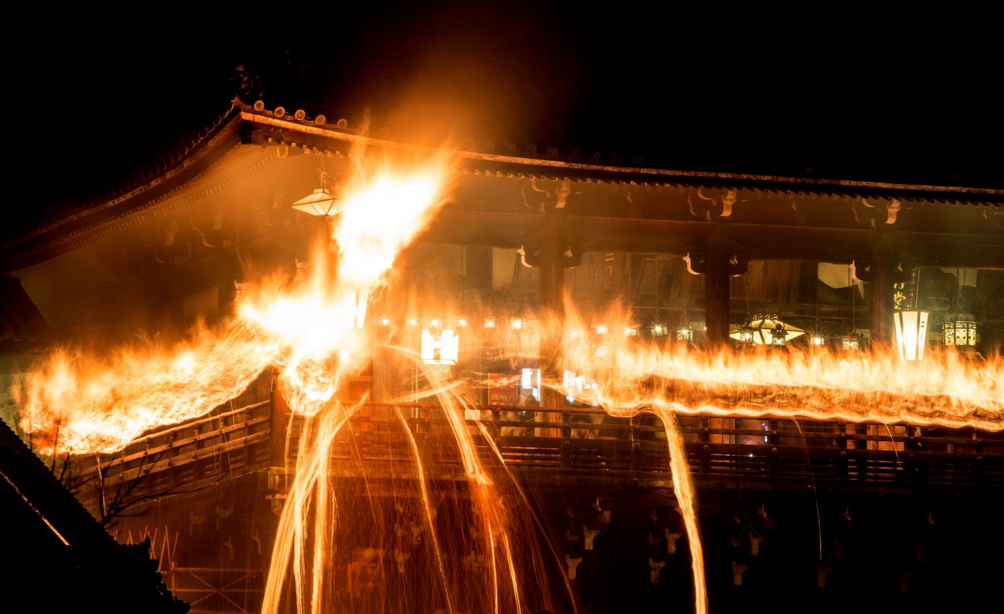 Traditional water-drawing festival at Todaiji temple