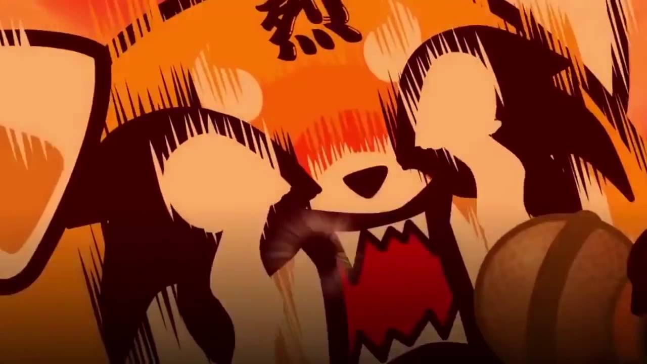 Screenshot von Aggretsuko beim Karaokesingen