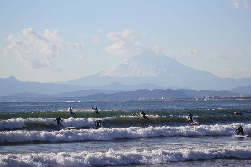 Fuji-san in Zushi am Meer