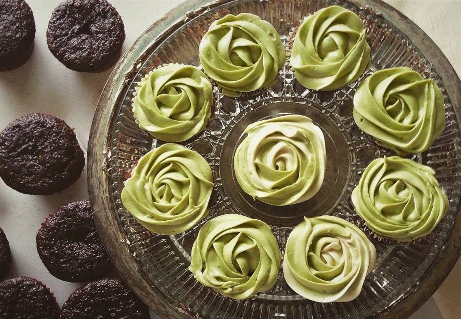 Matcha Zuckerguss Frosting Rezept