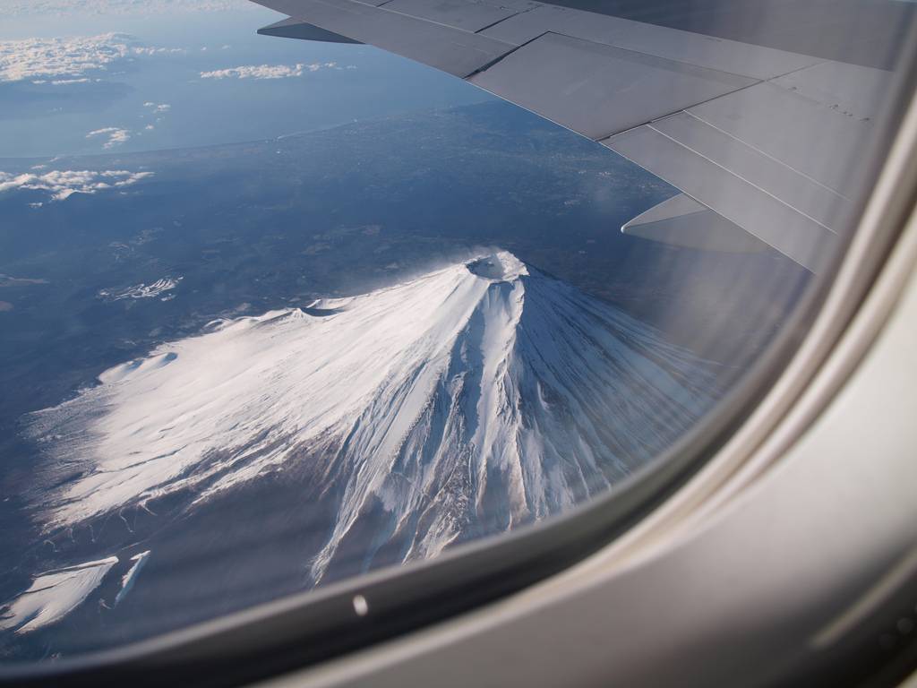 Fuji vom Flugzeug aus