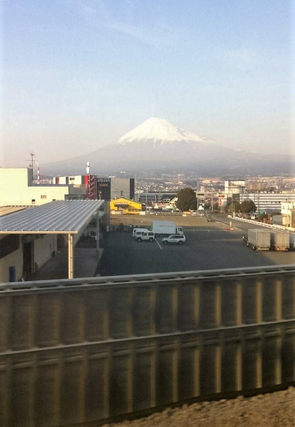 Fuji aus dem Shinkansen heraus