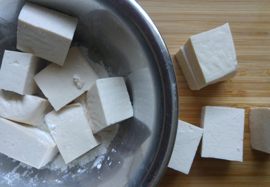 Gekochter Tofu für Bentô-Box