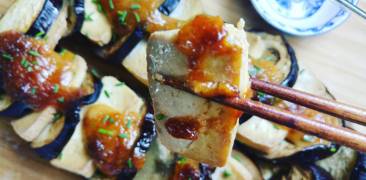 Aubergine mit Misonaise