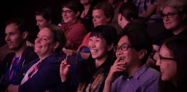 Lachendes Kinopublikum bei der Nippon Connection