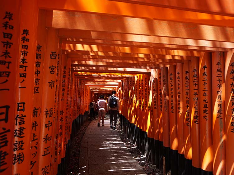 Die roten Torii des Fushimi Inari Taisha in Kyoto