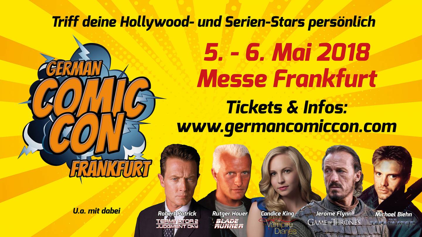 Banner der German Comic Con Frankfurt 2018
