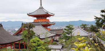 Der Kiyomizudera mit Ausblick über Kyoto