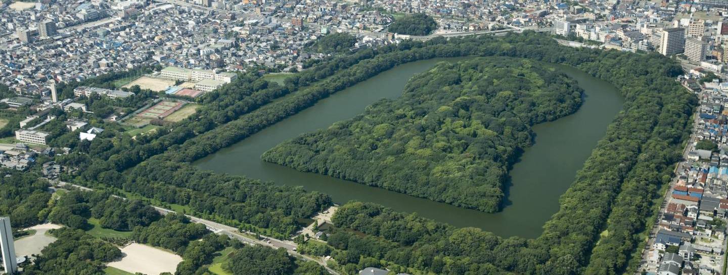 Daisen Kofun aus der Luftansicht