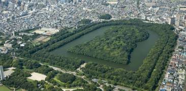 Daisen Kofun aus der Luftansicht