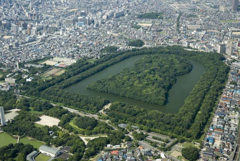 Daisen Kofun aus der Luftansicht