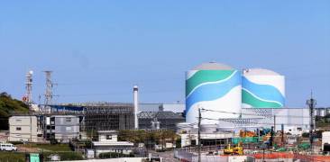 Ein japanisches Atomkraftwerk in Kagoshima.