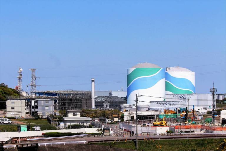 Ein japanisches Atomkraftwerk in Kagoshima.