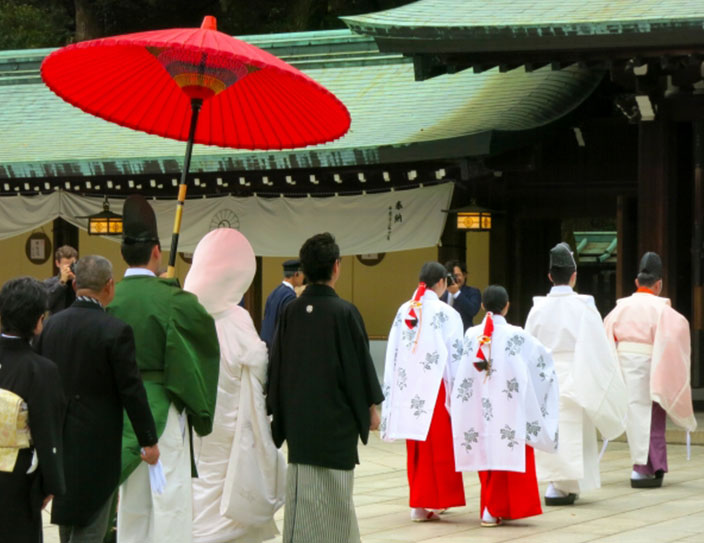 Viele lassen sich im Buddhistischen Tempel trauen.