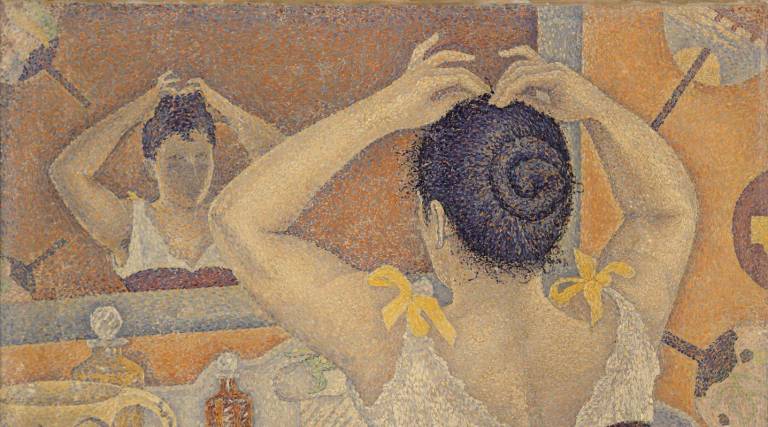 Paul Signac, Frisierszene, Opus 227 (Dekorationsentwurf für einen Waschraum), 1892, Privatsammlung, © All Rights reserved