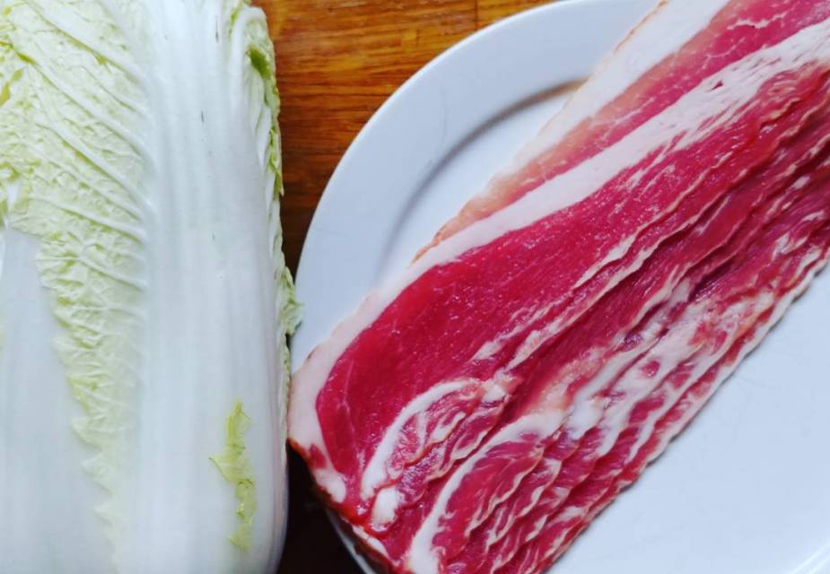 chinakohl bacon miso