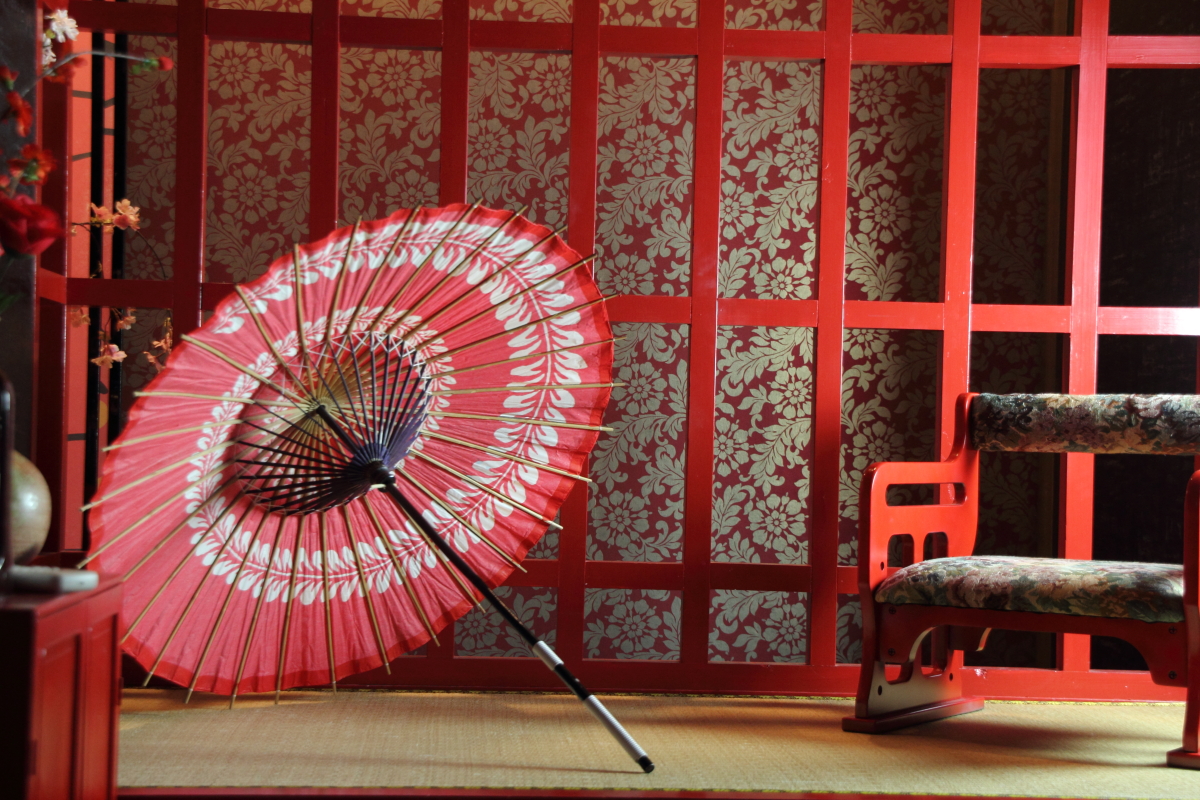 Wagasa und bangasa: Traditionelle japanische Schirme.
