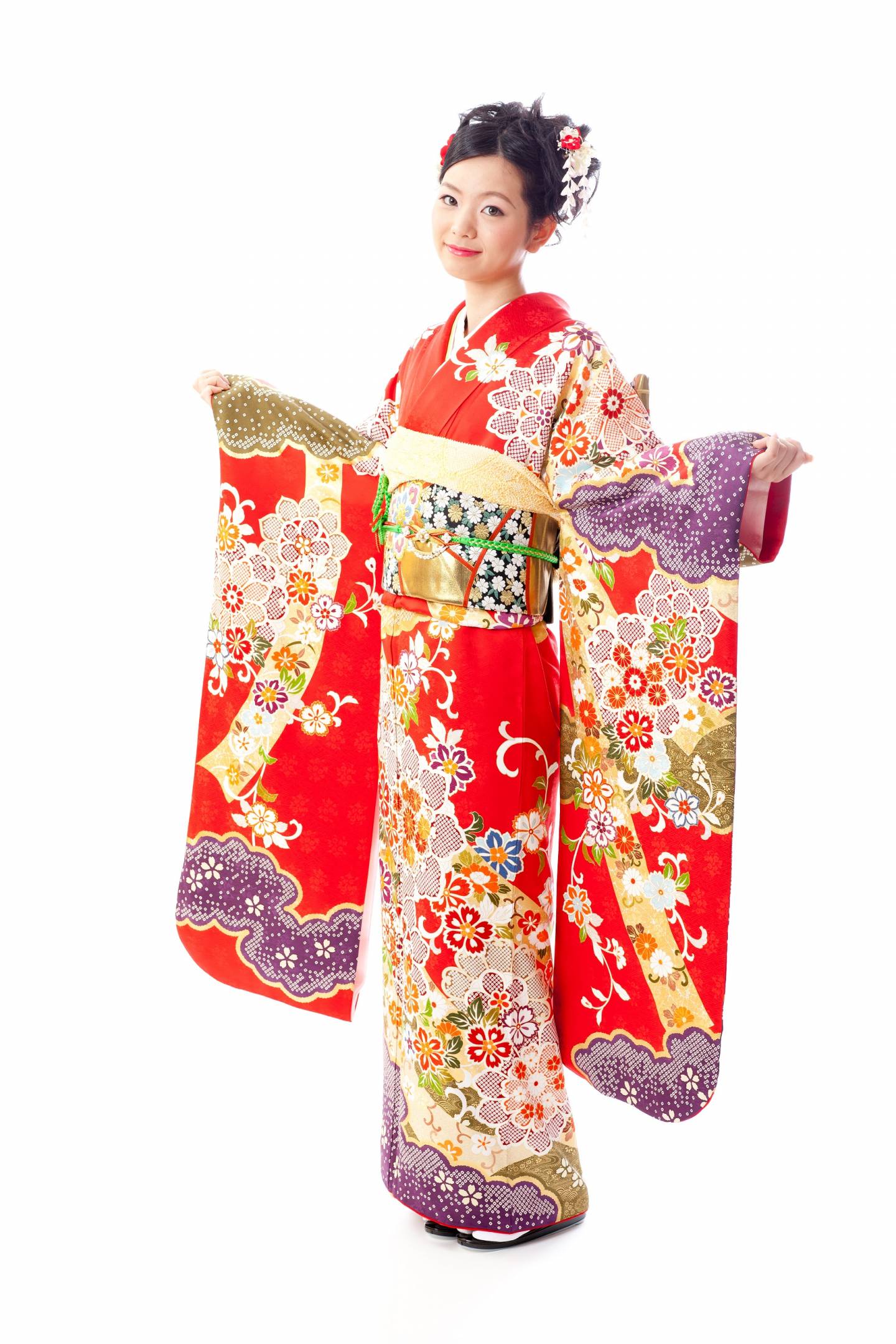 furisode: Kimono mit sehr langen Ärmeln