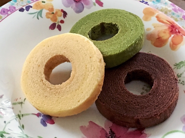 Drei Sorten Baumkuchen.