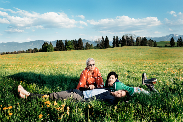 Doris Dörrie mit den Stars aus "Kirschblüten und Dämonen" Golo Euler und Irizuki Aya.