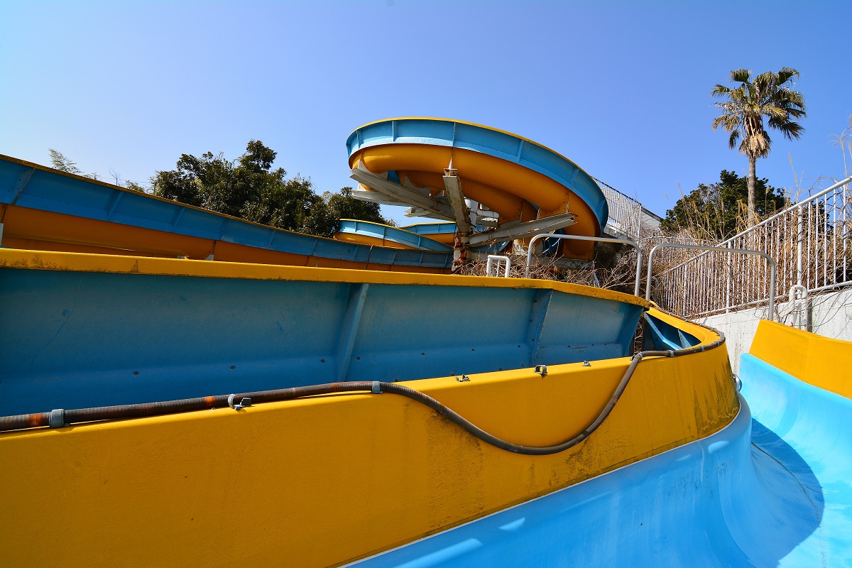 Rutsche im Izu Water Park.