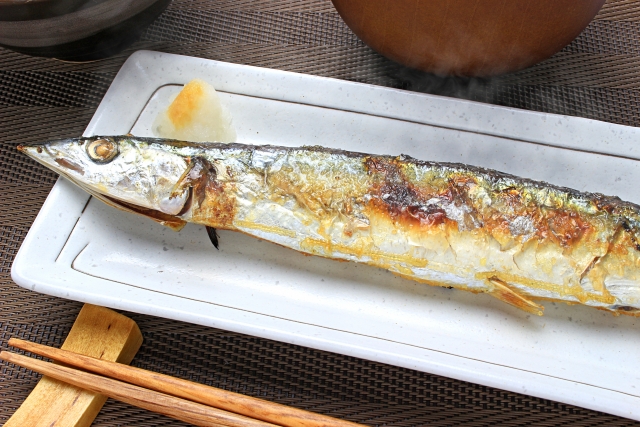 Gegrillter Sanma (Makrelenhecht)