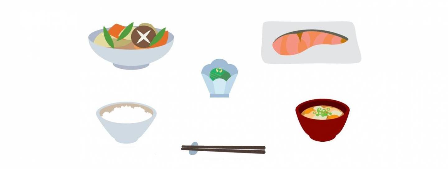Illustrationen eines japanischen Menüs