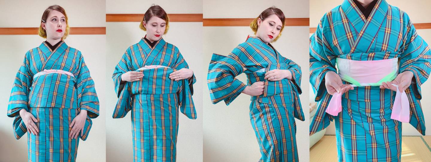 Schritt 5 beim Kimono-Anziehen