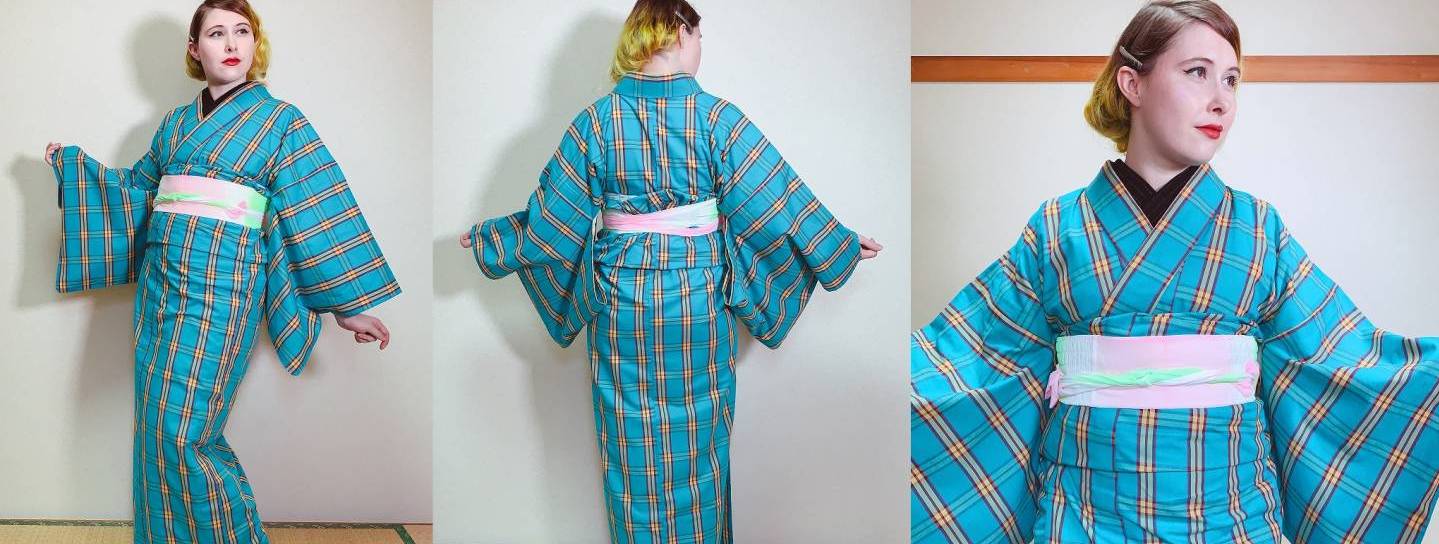 fertig angezogener Kimono