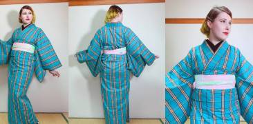 fertig angezogener Kimono
