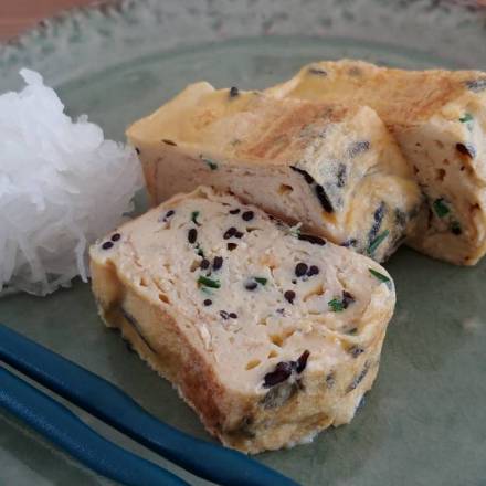 Hijiki Tamagoyaki mit Rettich