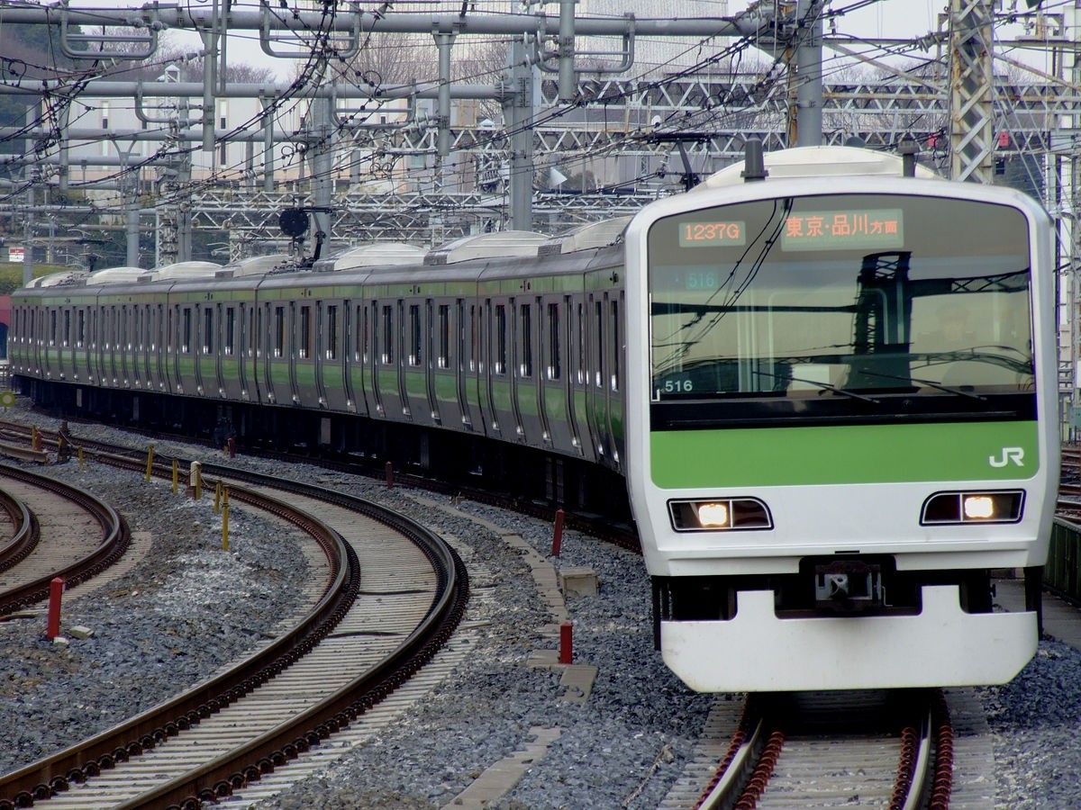 Frontanischt von einem Zug in Japan