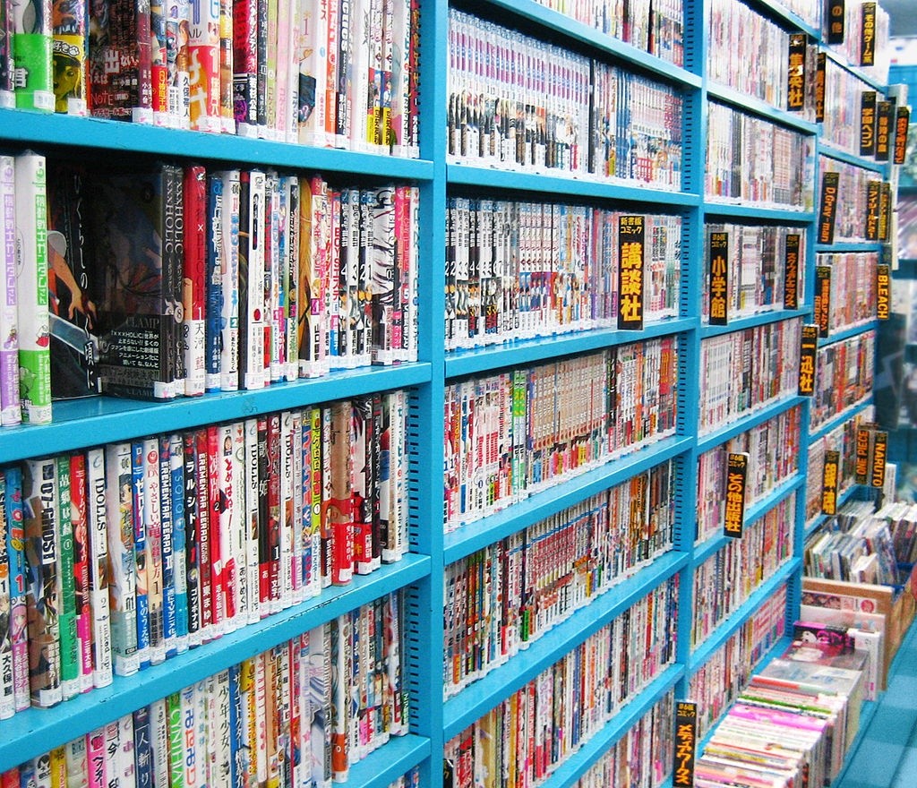 Bücherregal mit Mangas