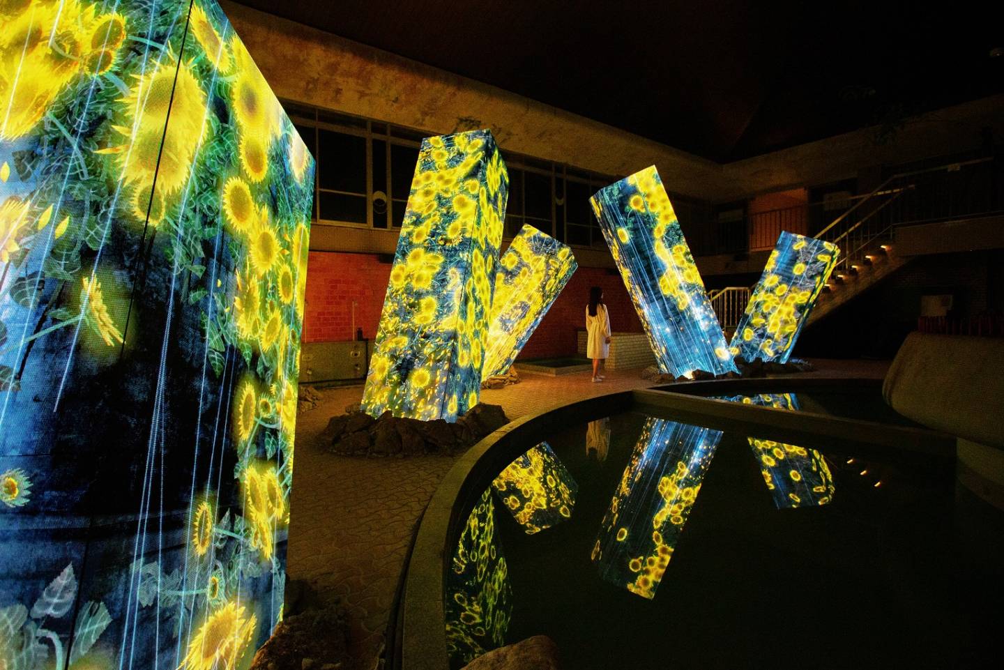 Megaliths in the Bath House Ruins at night