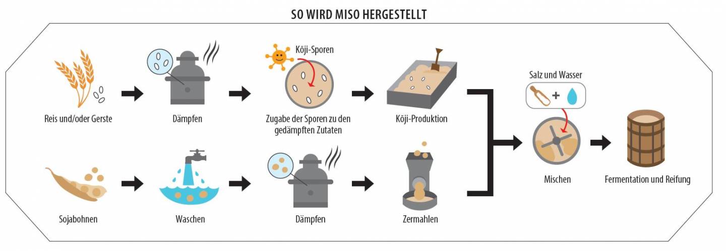 Grafik zur Misoherstellung