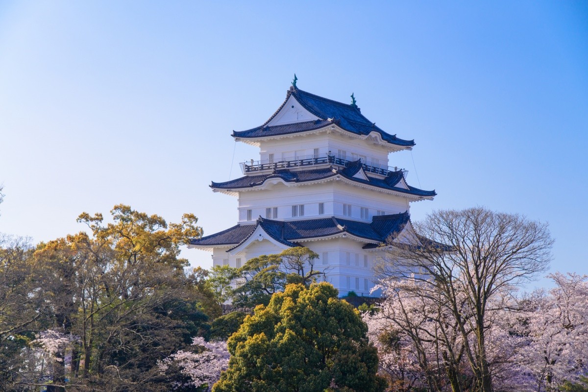Ansicht auf die Burg Odawara in Hakone