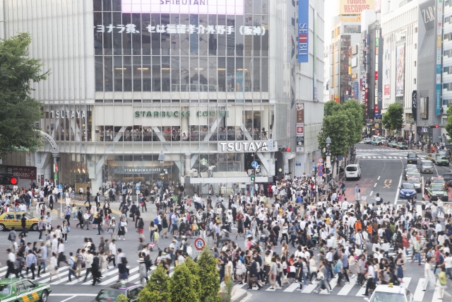 Shibuya-Kreuzung von oben