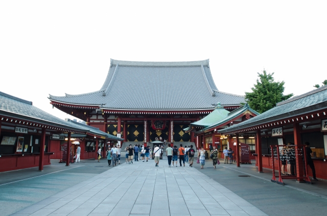 Blick aus den Sensoji-Tempel