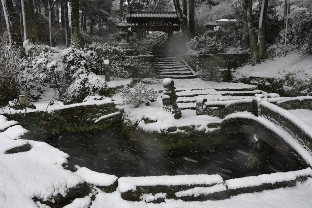 Schnee in Kamakura