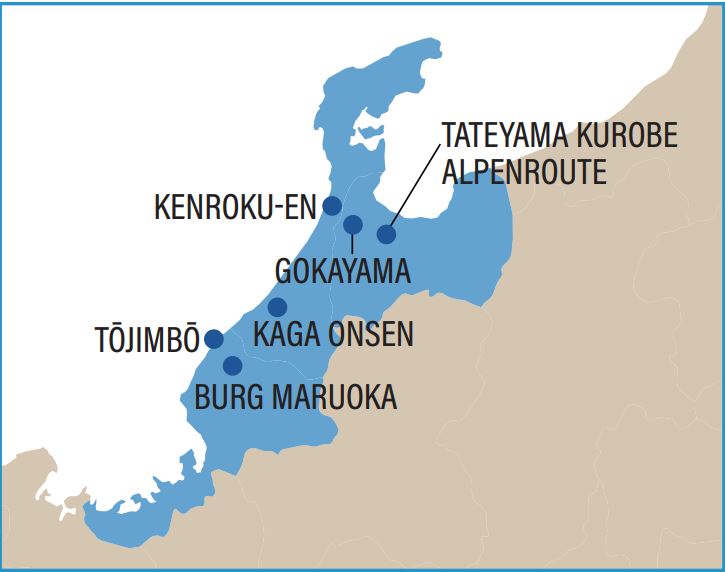 Karte von Hokuriku