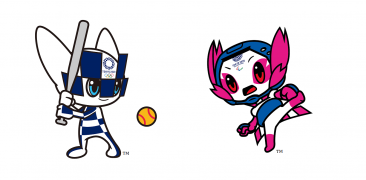 Die Maskottchen Miraitowa und Someity der Olympischen und Paralympischen Spiele