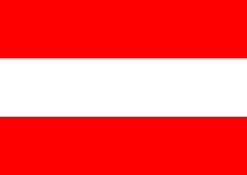 Flagge der Kaientai: rot, weiß, rot