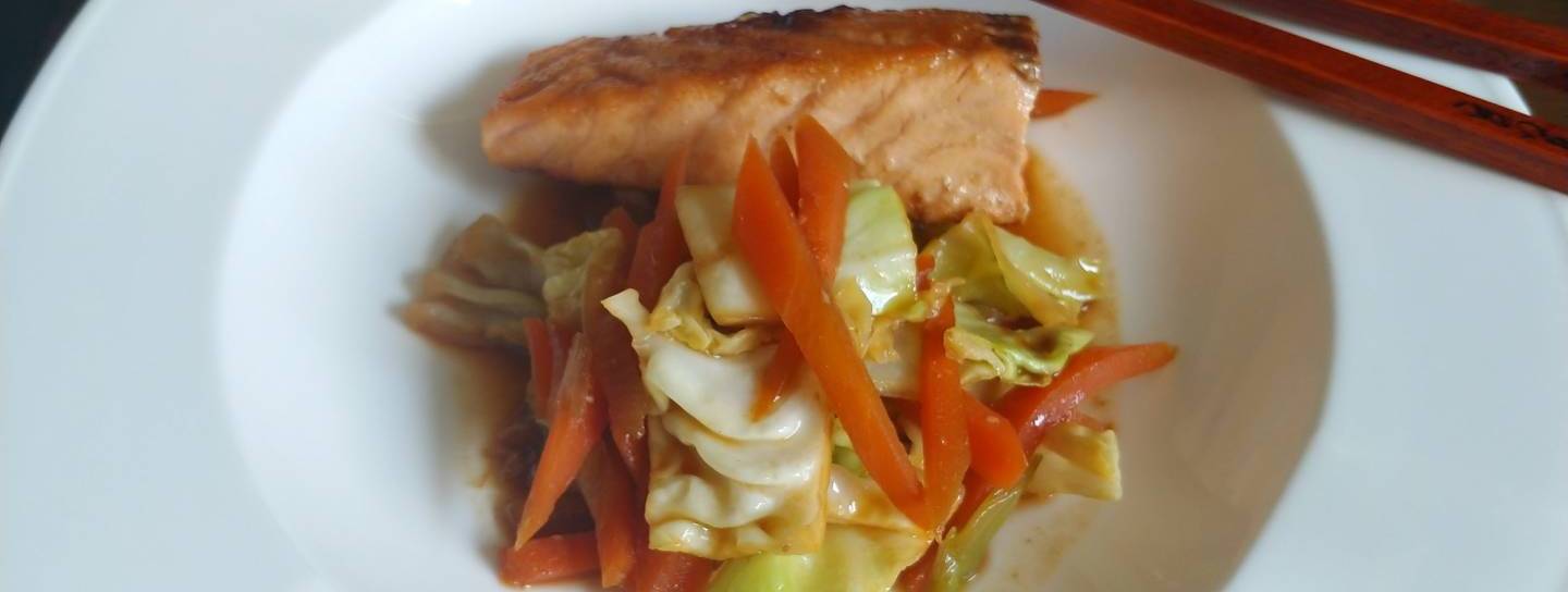 Chan Chan Yaki: gebratenes Lachsfilet nach Hokkaidō-Art