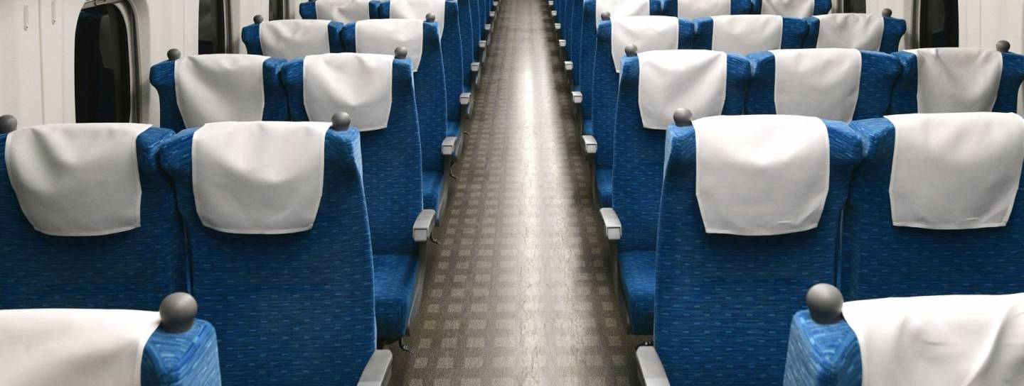 Sitzreihen im Shinkansen