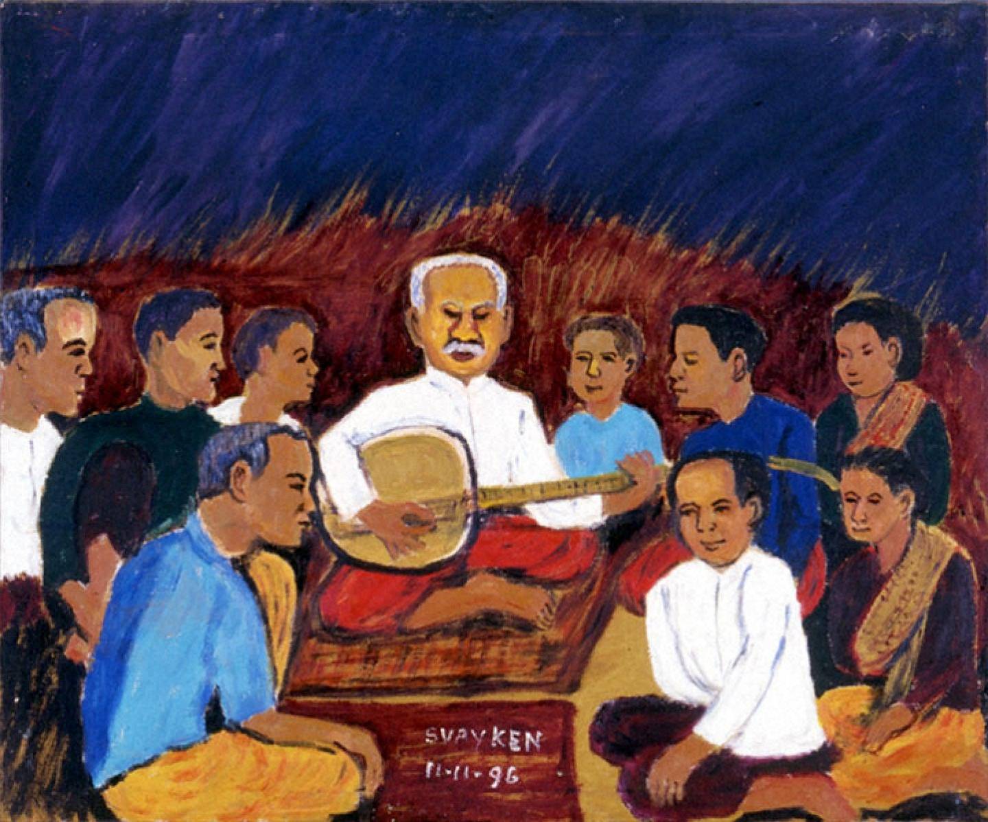 Kunstwerk von Svay Ken (Gruppe mit Gitarre)