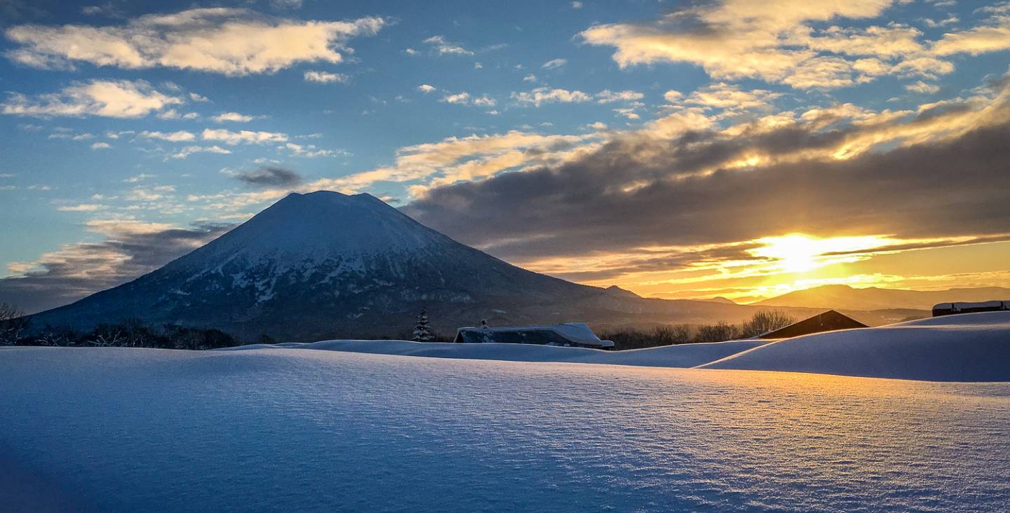 Winterlandschaft am Yotei-zan (Berg in Hokkaidō)