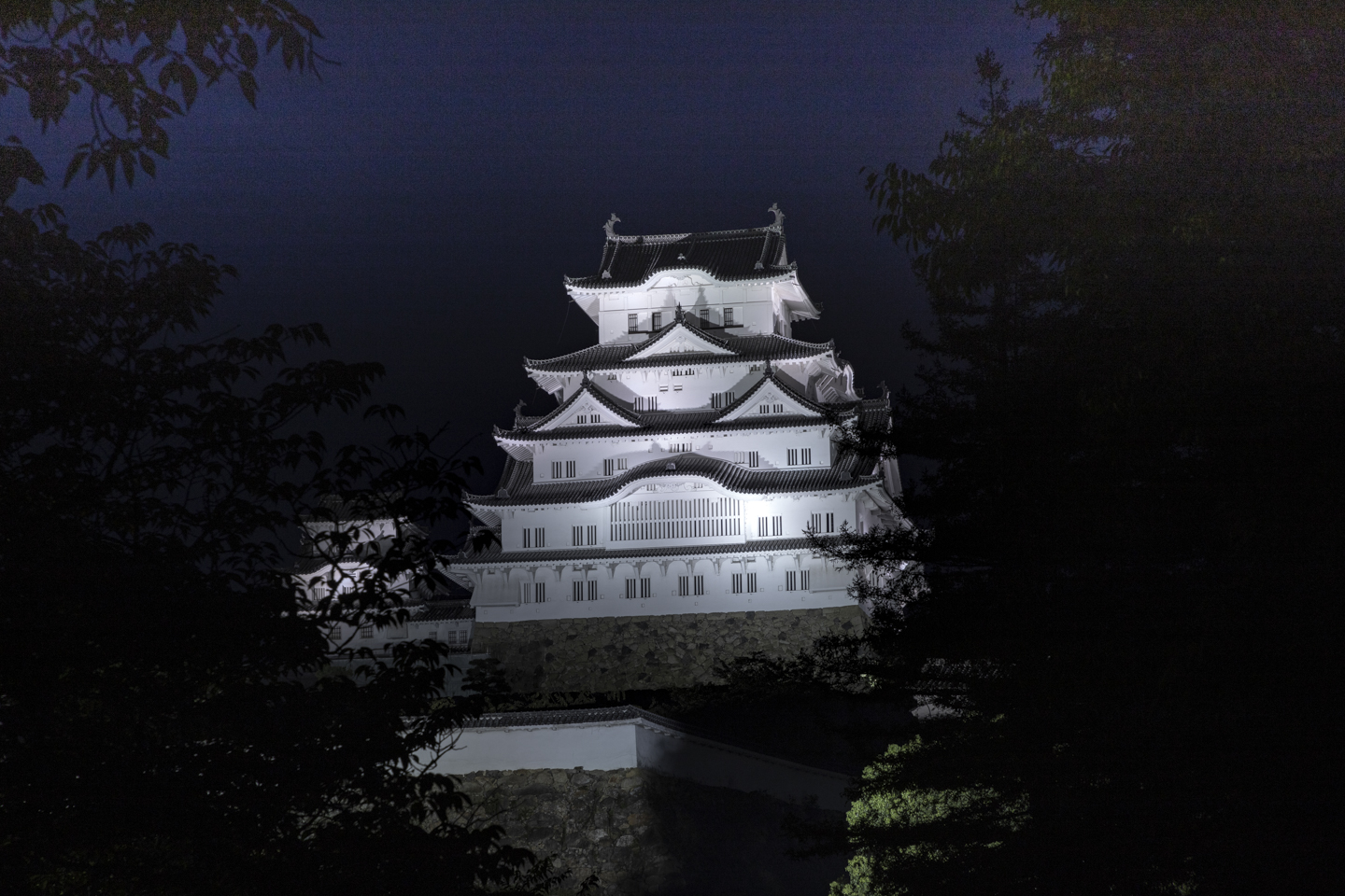 Burg Himeji am Abend