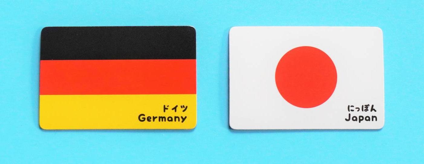 Deutschland Japan Flaggen