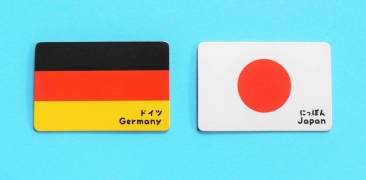 Deutschland Japan Flaggen