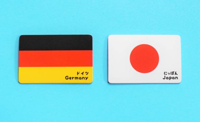 Deutschland Japan Flaggen